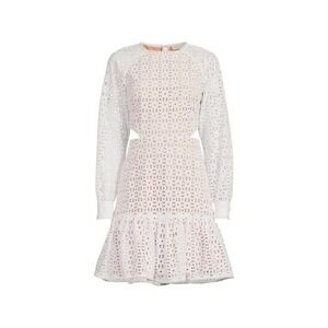 Michael Kors Eyelet Dress‎ Long Sleeve Cutout White Mini Size 4 Sexy NWT $189